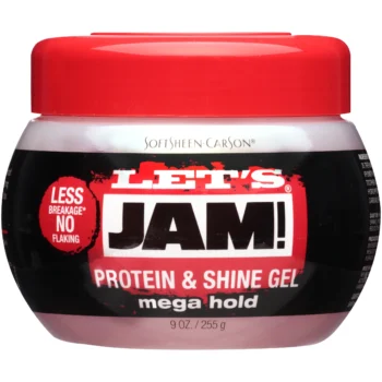 Let’s Jam Protein Styling Mega Hold Gel with Vitamin E (9.OZ)
