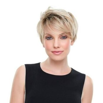 Evan Jon Renau Wig. Lace Front Open Wefted Cap Lightweight Synthetic Hair. Chic Sassy Pixie. Average Size in 37 Colors. Sold by Stylesome Wigs