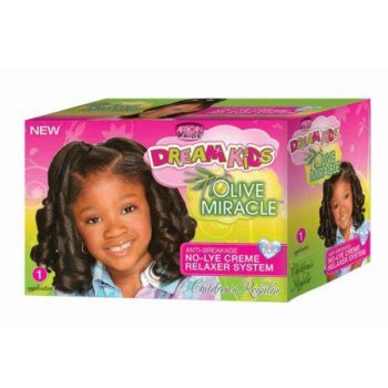 African Pride Dream Kids Olive Miracle Children S Regular No-Lye Relaxer Kit Value Pack