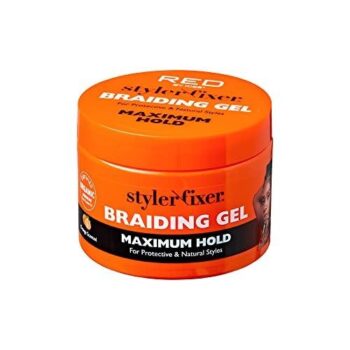 RED BY KISS Maximum Hold Braiding Gel for Box Braids, Cornrows- Hydrating, Conditioning, ADDS High Shine