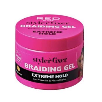 RED BY KISS Styler Fixer Braiding Gel – Extreme Hold 6oz (#SBE01 Pink)
