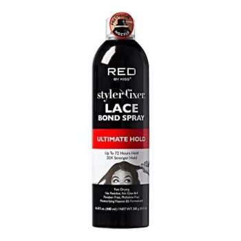Red By Kiss Lace Bond Hold Spray Styler Fixer – The Ultimate Hold Lace Bond Spray. Up to 72Hours 20x Stronger Hold 14.8fl.oz