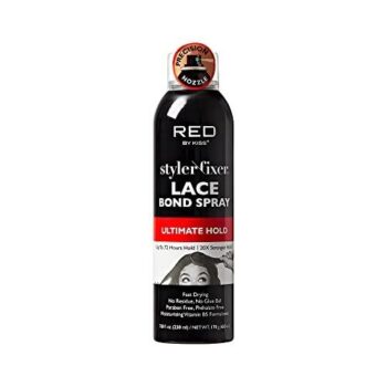 Red By Kiss Lace Bond Hold Spray Styler Fixer – The Ultimate Adhesive Spray for Wigs, Active Use, Fast Drying, Up to 72Hours 20x Stronger Hold 7.8fl.oz