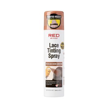 RED By Kiss Lace Tinting Spray(Medium Dark Brown), Quick Dry & Skin Tone Matching for Lace Wig, Transfer-proof, No Smudging, Long Lasting, Precision Control with Pointed Nozzle