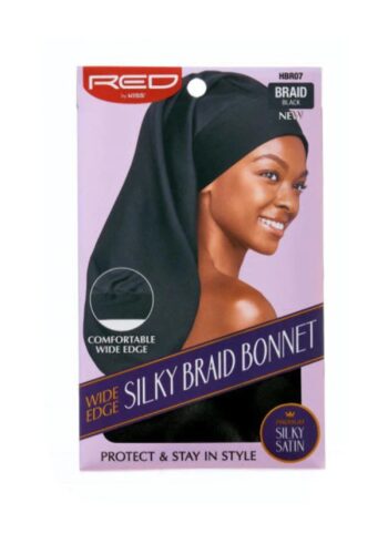 RED BY Kiss Silky Braid Bonnet Wide Edge Bonnet Sleep Cap