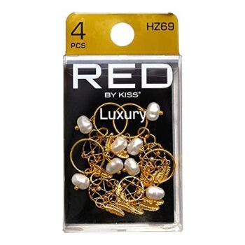 RED by Kiss Dreadlock Jewelry Braid Charms Hair Cuffs for Women Braiding Hair Pendants Decoration Clips 3Pcs