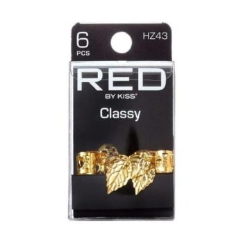 Kiss - Red Braid Charm Clip LEAF HZ43