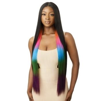 Outre Color Bomb HD Lace Front Wig - Kimisha (Color:DR/UL Fairy Floss)