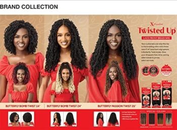 Outre Synthetic Twisted Up 4x4 HD Braid Lace Wig black